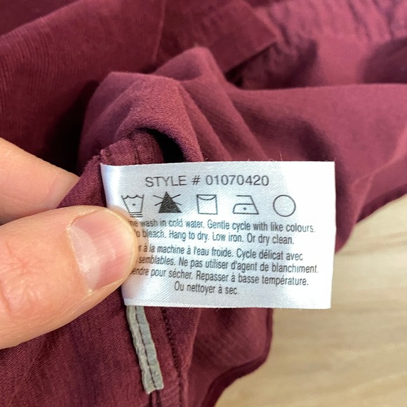 Club Monaco Burgundy Corduroy Shirt Mens Small Long Sleeve Cotton - Picture 6 of 7